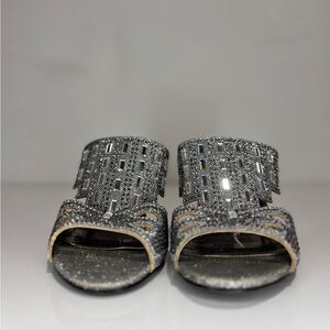 Codia Sparkling Silver Slide Sandals